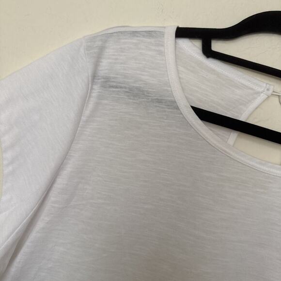 Nautica Women's Cap Sleeve Crew Neck T-Shirt White Size XXL - Picture 3 of 8